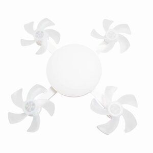 Plug-in Smart Ceiling 4 Blades Fan with Remote, 60W 3-Color Dimmable LED(1 Set)